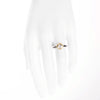 CZ Flower Textured Ring