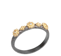 Multi CZ Beaded Flower Ring