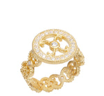 Filigree Round Cubic Zirconia Ring