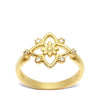 Open Star with Flower and CZ Accent Ring