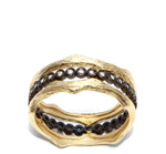 Textured Bezel Band Ring