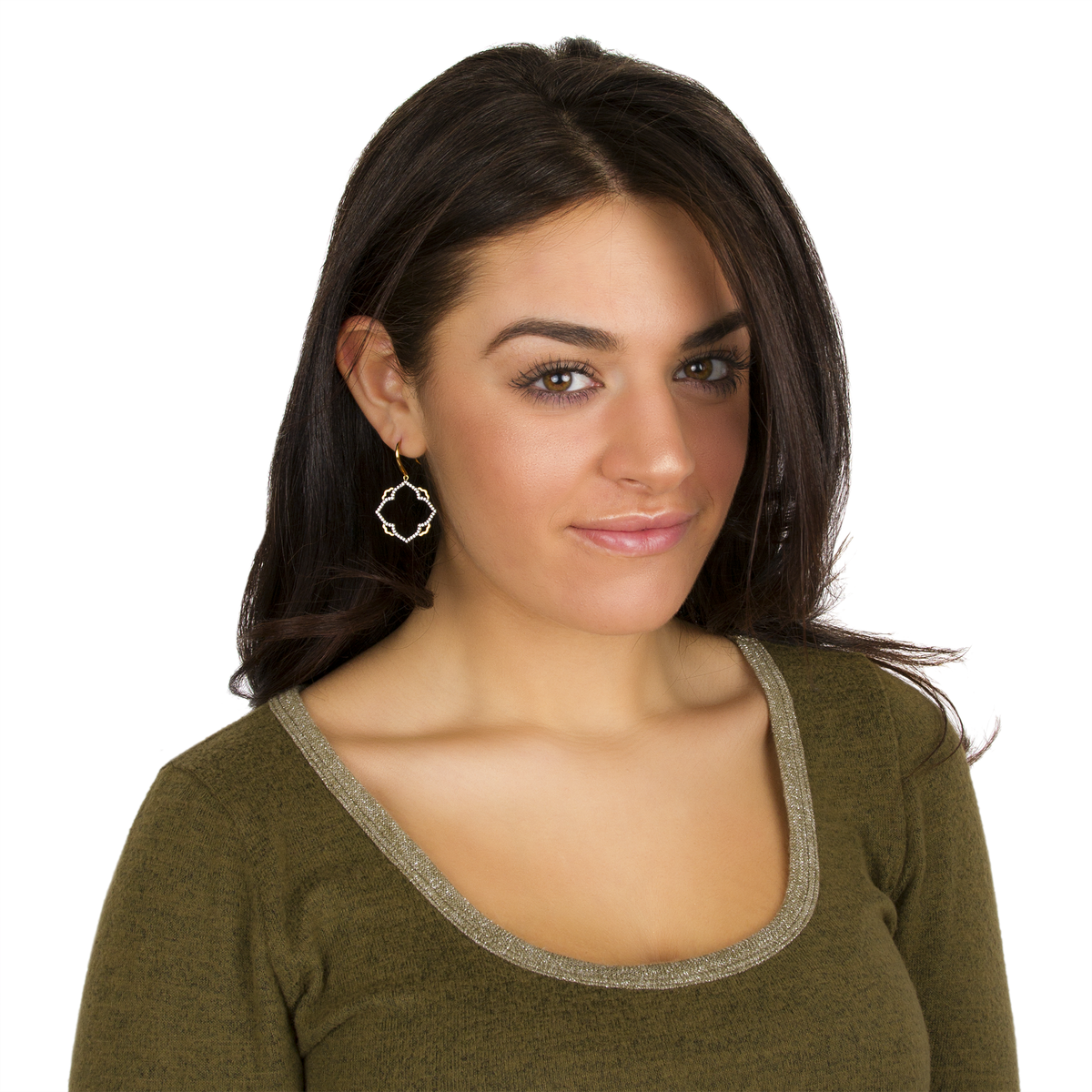 CZ Open Abstract Earring