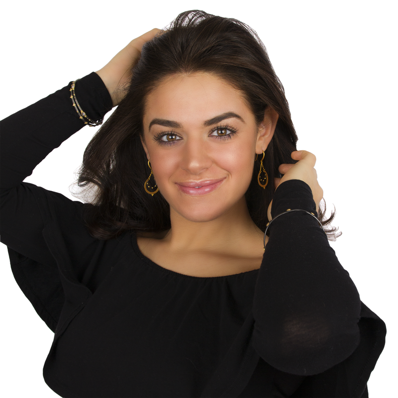 Double Open Rounded Chain Drop Earring