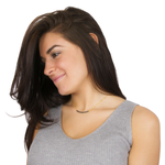 Modern Bezel Curved Bar Necklace