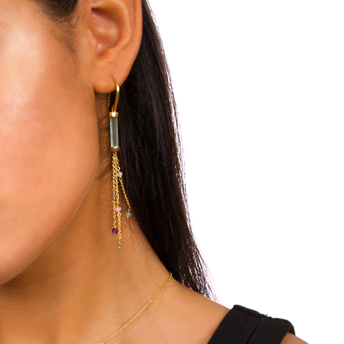 Prism Chain Drop Earring