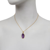 Oval Amethyst Necklace