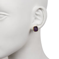 Square Amethyst Stud