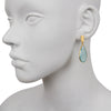 Aqua Chalcedony Matte Faceted Drop Earring